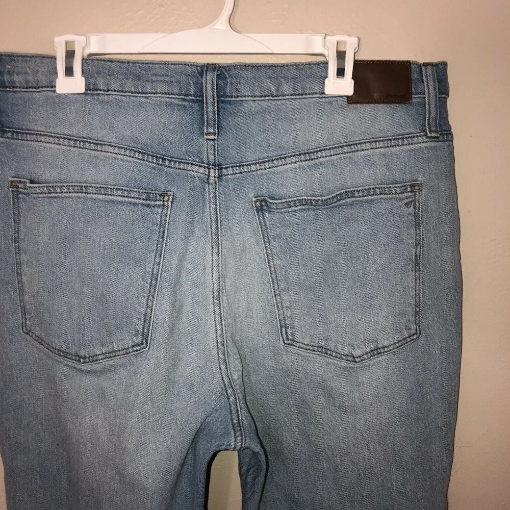 MADEWELL The Slim Boy Jean High Rise Crop Denim Light Wash Women’s Sz 32 - Picture 7 of 12